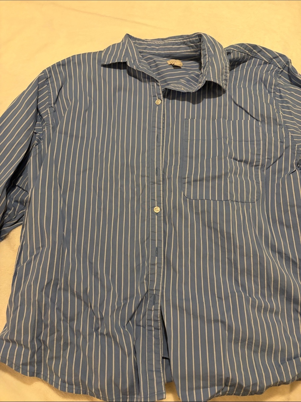 a new day Blue and White Striped Button-Down Shirt